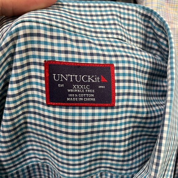 UNTUCKit Men's lot of 4 long sleeve multicolored dress or casual shirts XXXL 3XL - Picture 2 of 13